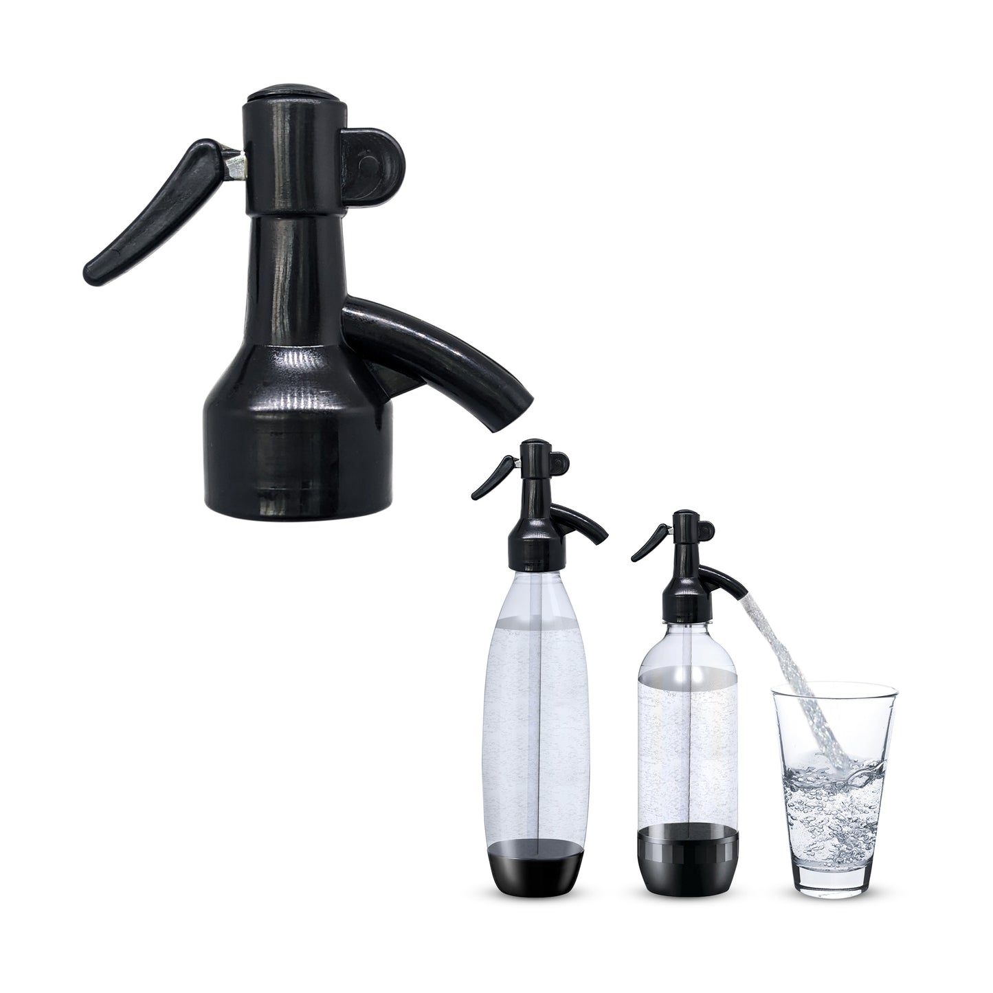 Black Soda Dispenser Siphon (for soda maker bottles only)