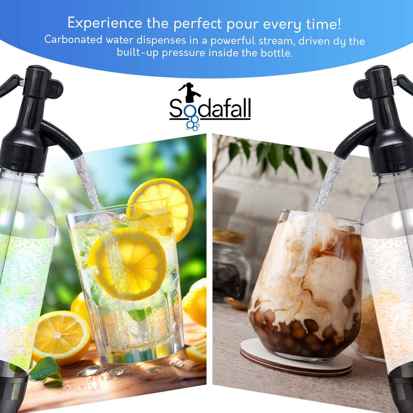 Black Soda Dispenser Siphon (for soda maker bottles only)