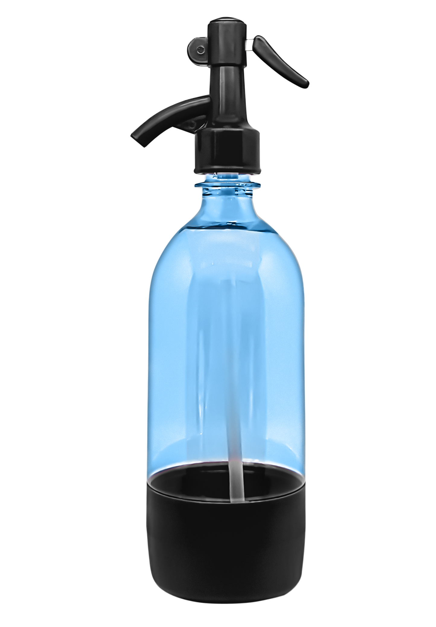 Black and Blue Seltzer Bottle