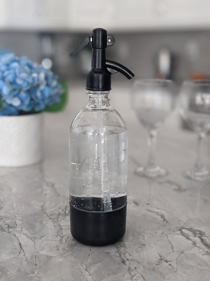 Black Seltzer Bottle